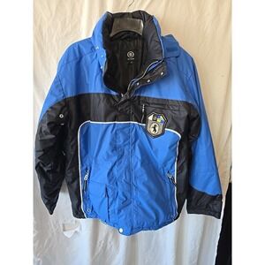 Bogner Sport Men's Insulated Ski Jacket Crest Patch/Swedish Flag Blue/black Sz M